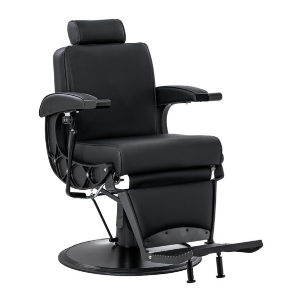 Scaun frizerie cu masaj Gabbiano Continental, negru, negru, imaginea 1
