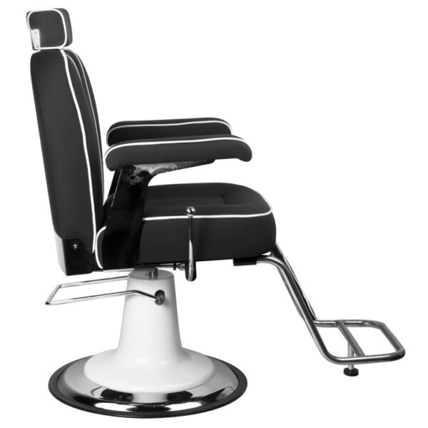 Scaun frizerie Gabbiano Amadeo compact, cu spătar rabatabil, negru, imaginea 2