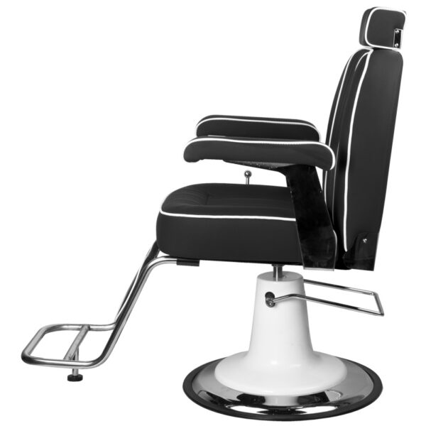 Scaun frizerie Gabbiano Amadeo compact, cu spătar rabatabil, negru, imaginea 4