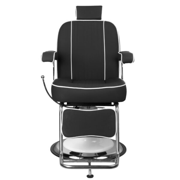 Scaun frizerie Gabbiano Amadeo compact, cu spătar rabatabil, negru, imaginea 5