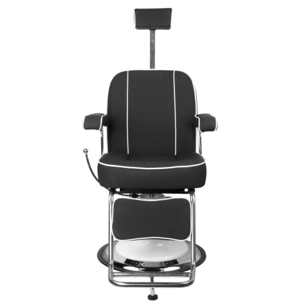 Scaun frizerie Gabbiano Amadeo compact, cu spătar rabatabil, negru, imaginea 6