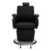 Scaun frizerie Gabbiano Athena cu cadru cromat, negru, imaginea 2