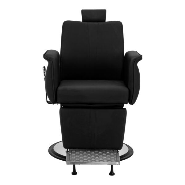 Scaun frizerie Gabbiano Athena cu cadru cromat, negru, imaginea 2