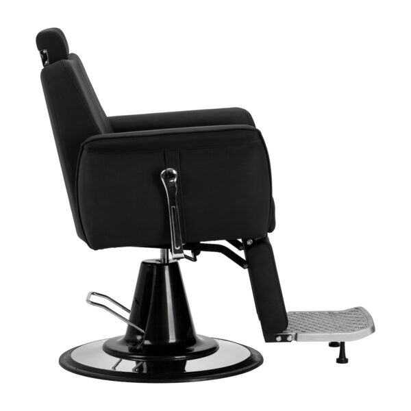 Scaun frizerie Gabbiano Athena cu cadru cromat, negru, imaginea 4