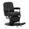 Scaun frizerie Gabbiano Bruno negru cu cadru negru, negru, imaginea 1