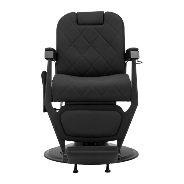 Scaun frizerie Gabbiano Bruno negru cu cadru negru, negru, imaginea 2