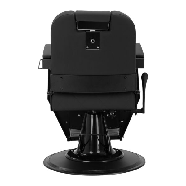 Scaun frizerie Gabbiano Bruno negru cu cadru negru, negru, imaginea 3