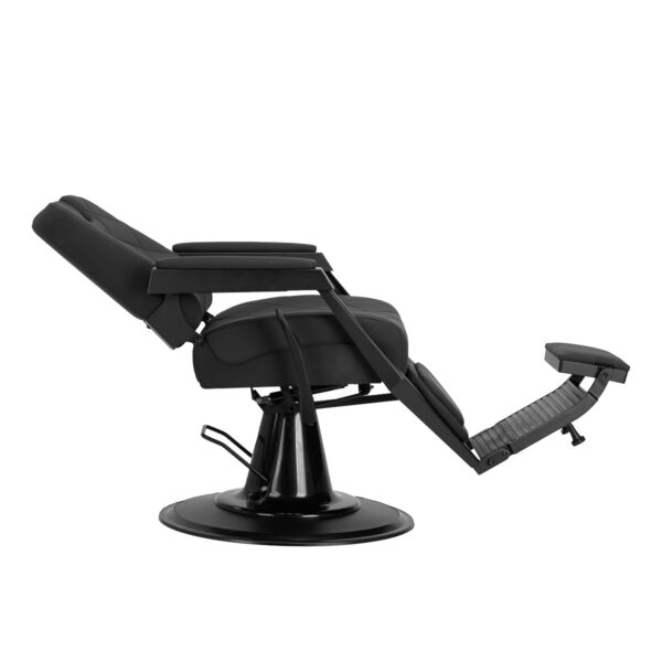 Scaun frizerie Gabbiano Bruno negru cu cadru negru, negru, imaginea 5