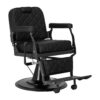Scaun frizerie Gabbiano Carlos cu tetieră extensibilă 25 cm, negru