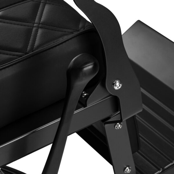 Scaun frizerie Gabbiano Carlos cu tetieră extensibilă 25 cm, negru, imaginea 7