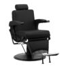 Scaun frizerie Gabbiano Continental, negru mat, negru, imaginea 1