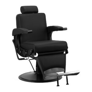 Scaun frizerie Gabbiano Continental, negru mat, negru, imaginea 1