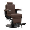 Scaun frizerie Gabbiano Continental hidraulic, piele ecologică maro, maro, imaginea 1
