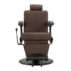 Scaun frizerie Gabbiano Continental hidraulic, piele ecologică maro, maro, imaginea 2