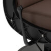 Scaun frizerie Gabbiano Continental hidraulic, piele ecologică maro, maro, imaginea 6