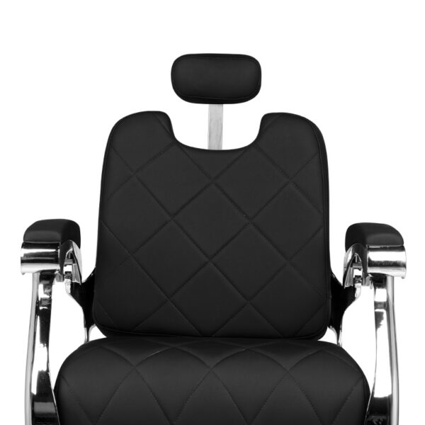 Scaun frizerie Gabbiano Dario cu bază din fontă, negru, negru, imaginea 4