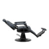 Scaun frizerie Gabbiano Francesco hidraulic, grafit cu cadru negru periat, negru, imaginea 5