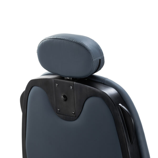 Scaun frizerie Gabbiano Francesco hidraulic, grafit cu cadru negru periat, negru, imaginea 7