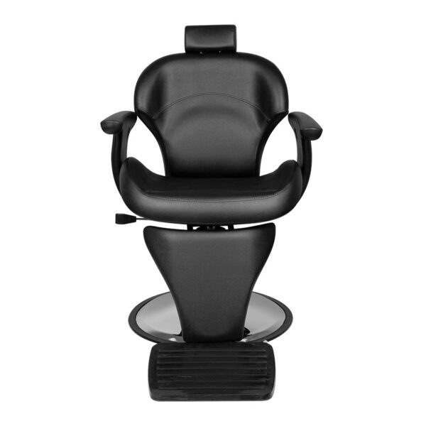 Scaun frizerie Gabbiano Igor cu spătar rabatabil, negru, negru, imaginea 3