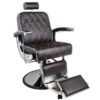 Scaun frizerie Gabbiano Imperial hidraulic cu detalii moto, maro, maro, imaginea 1