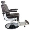 Scaun frizerie Gabbiano Imperial hidraulic cu detalii moto, maro, maro, imaginea 3