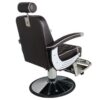 Scaun frizerie Gabbiano Imperial hidraulic cu detalii moto, maro, maro, imaginea 5