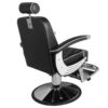 Scaun frizerie Gabbiano Imperial hidraulic cu detalii moto, negru, negru, imaginea 3