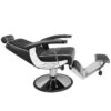 Scaun frizerie Gabbiano Imperial hidraulic cu detalii moto, negru, negru, imaginea 4