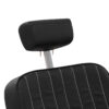 Scaun frizerie Gabbiano Marcus cu suport pentru uscător, negru cu auriu, auriu, imaginea 7