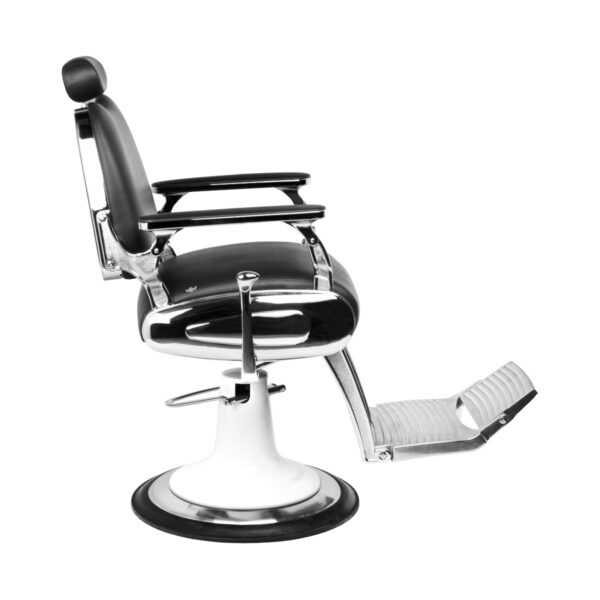Scaun frizerie Gabbiano Moto Style compact cu detalii moto, negru, negru, imaginea 2
