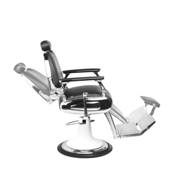 Scaun frizerie Gabbiano Moto Style compact cu detalii moto, negru, negru, imaginea 4