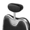 Scaun frizerie Gabbiano Moto Style compact cu detalii moto, negru, negru, imaginea 5