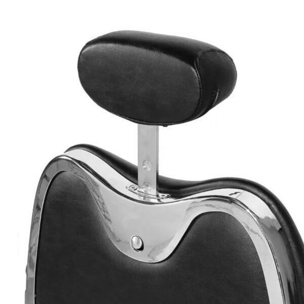 Scaun frizerie Gabbiano Moto Style compact cu detalii moto, negru, negru, imaginea 5