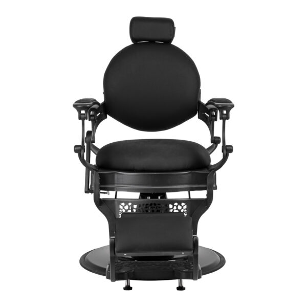 Scaun frizerie Gabbiano Niccolo fără nasturi decorativi, negru, imaginea 2 Scaun frizerie Gabbiano Niccolo fără nasturi decorativi, negru, imaginea 2