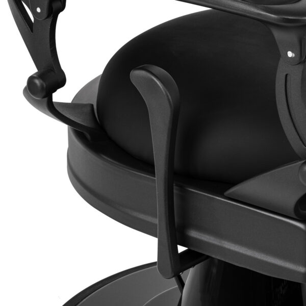 Scaun frizerie Gabbiano Niccolo fără nasturi decorativi, negru, imaginea 8 Scaun frizerie Gabbiano Niccolo fără nasturi decorativi, negru, imaginea 8