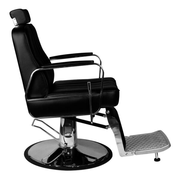 Scaun frizerie Gabbiano Patrizio compact cu spătar rabatabil, negru, negru, imaginea 2