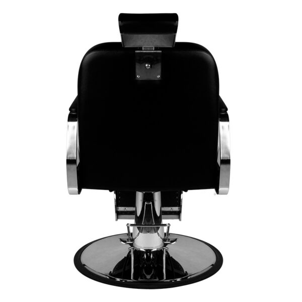 Scaun frizerie Gabbiano Patrizio compact cu spătar rabatabil, negru, negru, imaginea 5