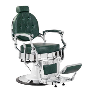 Scaun frizerie Gabbiano President Chrom, verde, verde, imaginea 1