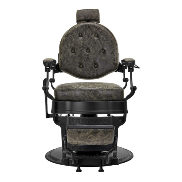 Scaun frizerie Gabbiano President Old Leather, verde, verde, imaginea 4