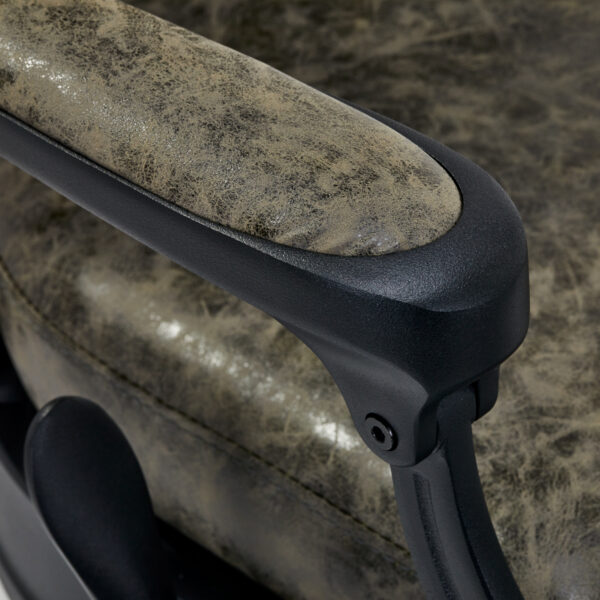 Scaun frizerie Gabbiano President Old Leather, verde, verde, imaginea 6