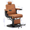 Scaun frizerie Gabbiano Visionerio hidraulic, maro deschis, maro deschis, imaginea 10