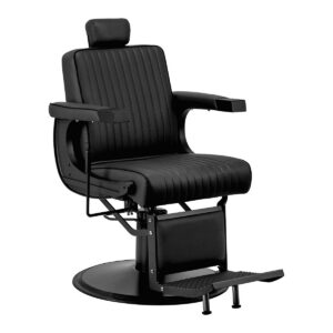 Scaun frizerie Gabbiano Visionerio hidraulic, negru, cadru negru, negru, imaginea 1