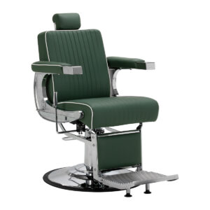 Scaun frizerie Gabbiano Visionerio hidraulic, verde, cadru cromat, verde, imaginea 1