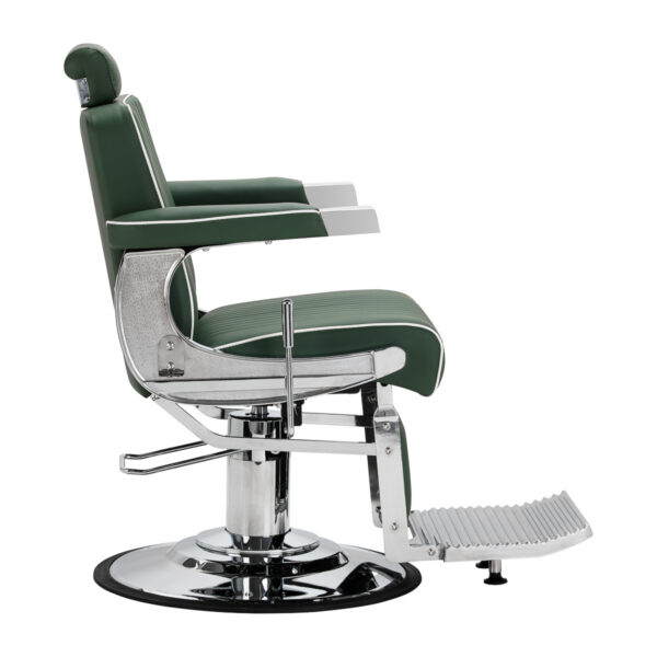 Scaun frizerie Gabbiano Visionerio hidraulic, verde, cadru cromat, verde, imaginea 2 Scaun frizerie Gabbiano Visionerio hidraulic, verde, cadru cromat, verde, imaginea 2