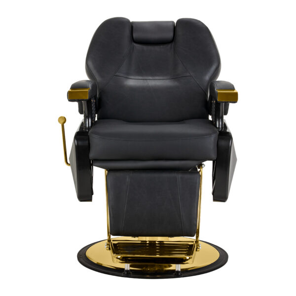 Scaun frizerie Hair System New York hidraulic, negru cu bază aurie, negru cu auriu, imaginea 2 Scaun frizerie Hair System New York hidraulic, negru cu bază aurie, negru cu auriu, imaginea 2