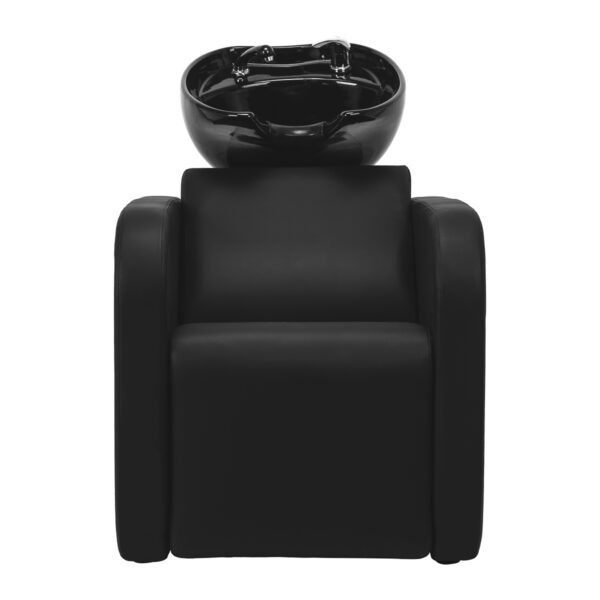 Scaun spălător coafor Gabbiano Sylvia cu suport picioare electric, negru, imaginea 4