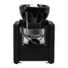 Scaun spălător coafor Gabbiano Sylvia cu suport picioare electric, negru, imaginea 5