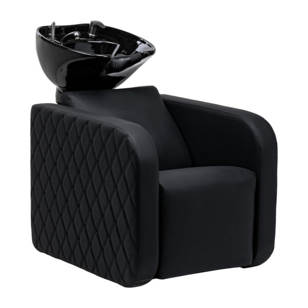 Spălător coafor electric Gabbiano Sylvia Plus cu masaj și cuvă neagră, negru