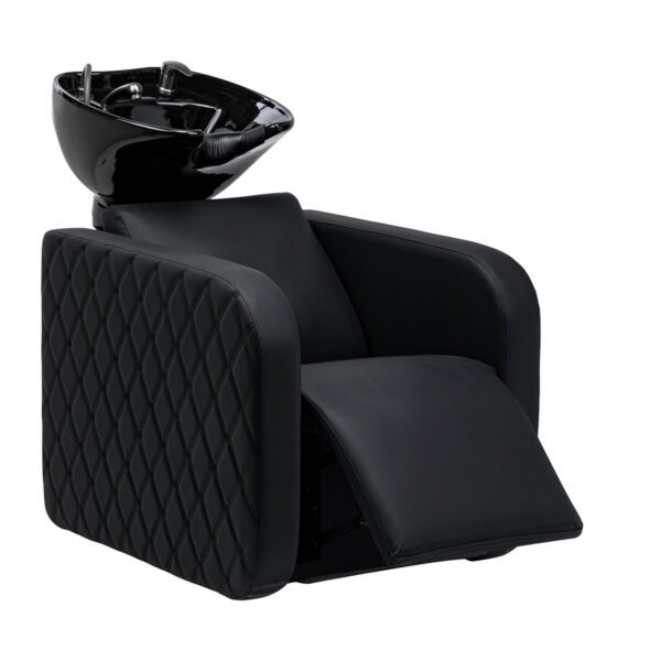 Spălător coafor electric Gabbiano Sylvia Plus cu masaj și cuvă neagră, negru, imaginea 2