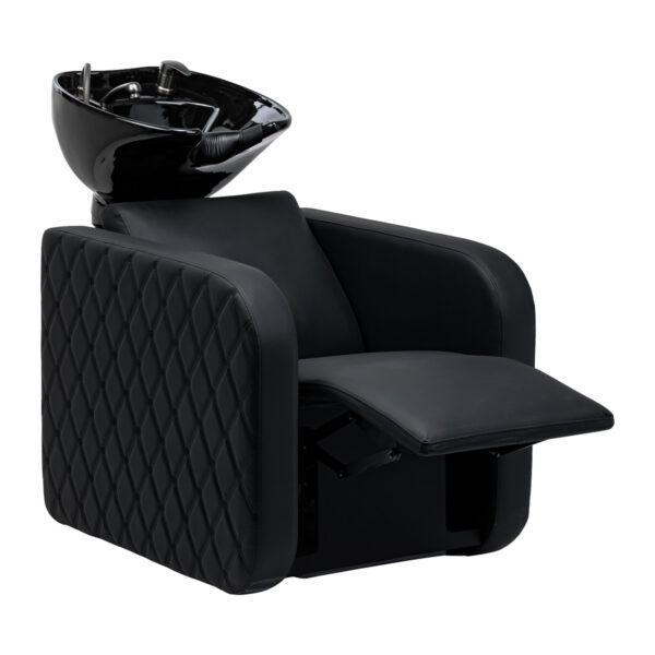 Spălător coafor electric Gabbiano Sylvia Plus cu masaj și cuvă neagră, negru, imaginea 3
